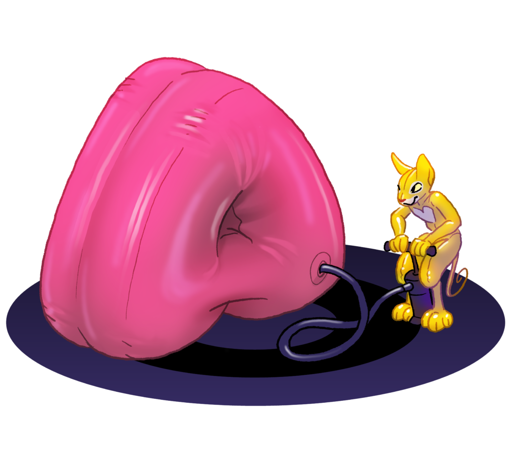 Illustration chat gonflable pompe logo ballon lettre A